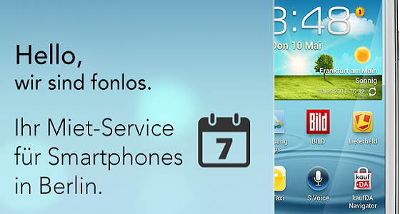 Fonlos Berliner Startup bietet einen Smartphone-Mietservice an