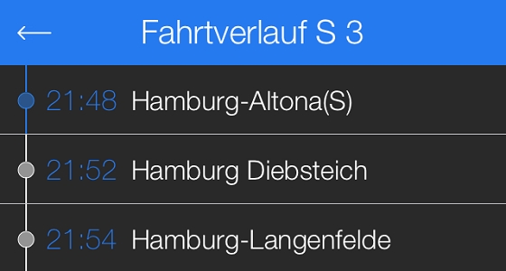 Haltestelle App für Apple iPhone zeigt Bus und Bahnen an