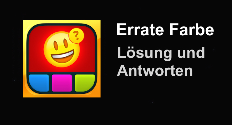 Errate die Farbe Lösung