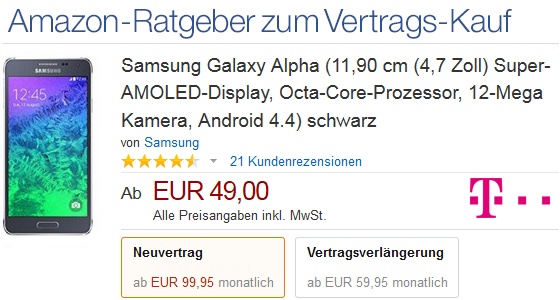 Amazon Ratgeber zum Vertragskauf