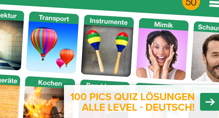 100 Pics Quiz Lösung aller Level