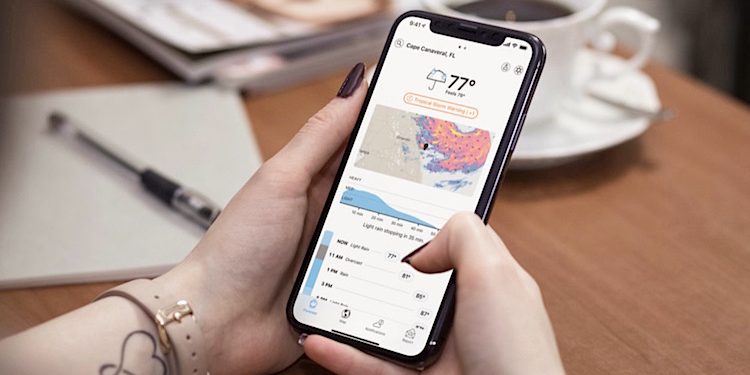 Apple Dark Sky Wetter App