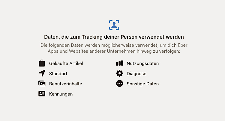 Apple App Store Informationen zum Datenschutz