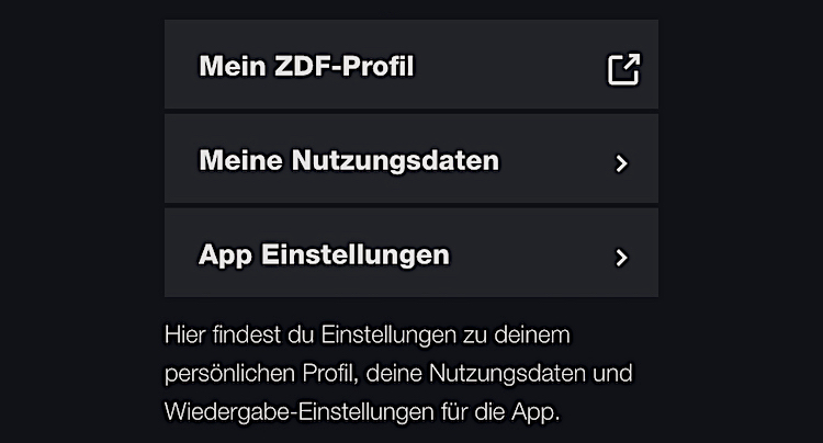 ZDFmediathek App Dunkelmodus aktivieren