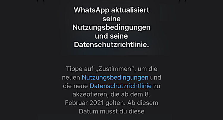 WhatsApp AGB Änderung