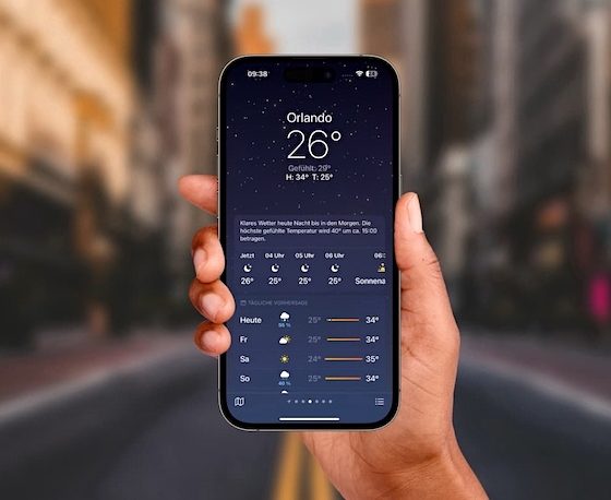 Apple Wetter: „Niederschlag in der nächsten Stunde“ in Deutschland
