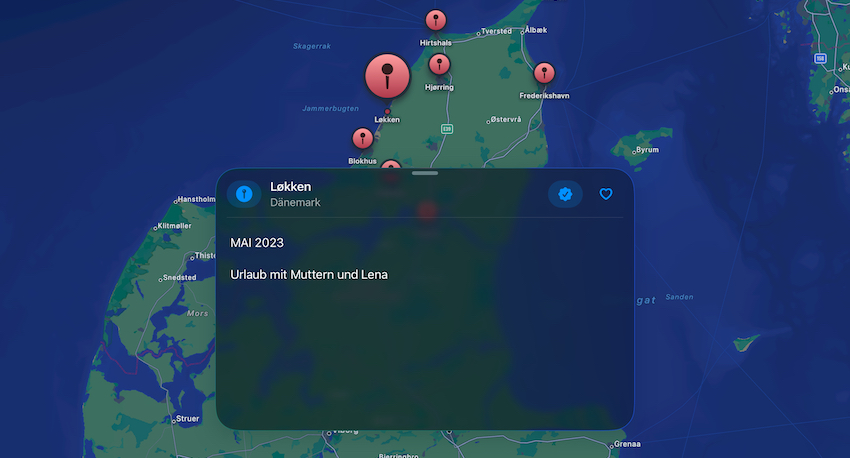 Placemarks: Travel Map Screenshot iPad Notizen
